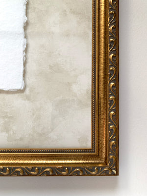 gold frame deckled edge cream mat