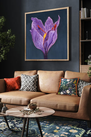 crocus purple flower art print