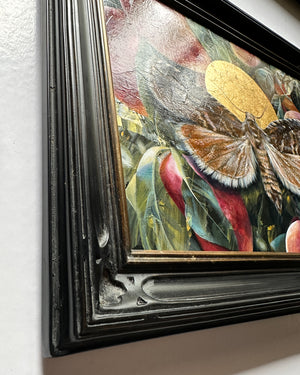 "Dissolve" Peach Moth Painting