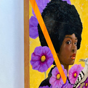 woman portrait painting edge detail