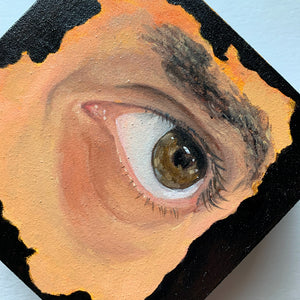 brown eye painting detail