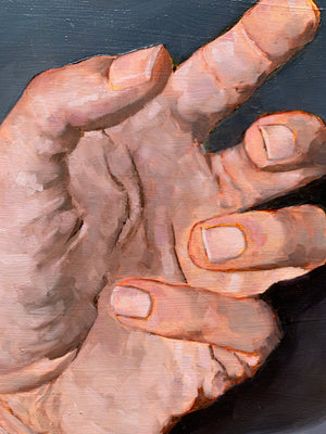 hand oil painting detail
