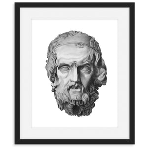 homer charcoal drawing art print