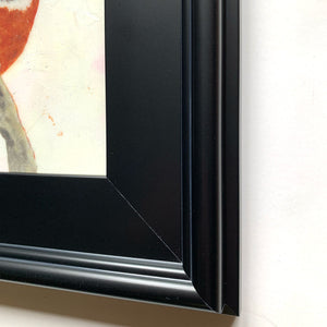 kingfisher embellished canvas art print wide black frame