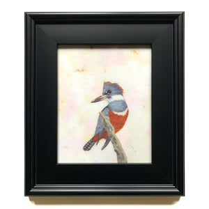 kingfisher embellished canvas art print