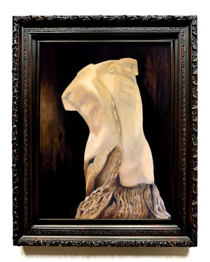 framed surreal figure painting by Danny Schreiber