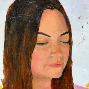 luminous portrait painting texture detail