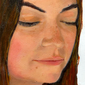 luminous portrait painting face detail