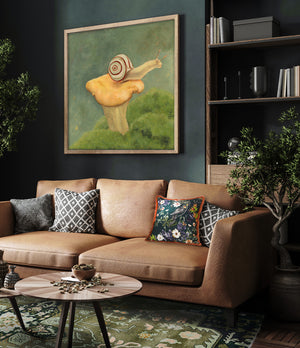 mushroom snail art print