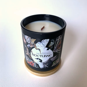 nocturne candle limited edition gift with wood wick and wood lid