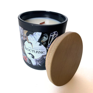 nocturne candle limited edition gift with wood wick and wood lid
