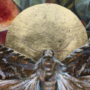 "Dissolve" Peach Moth Painting
