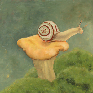 snail mushroom art print