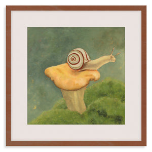 snail mushroom art