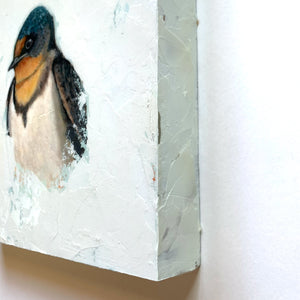 bird portrait painting edge detail