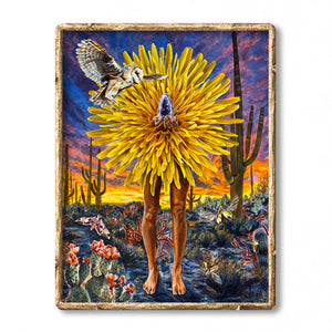 surreal dandelion art print manipura chakra solar plexus art