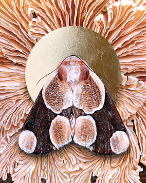 'Totality' Mushroom moth art print