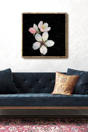 white blossom wall art