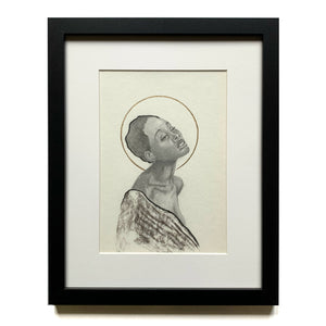 woman portrait drawing halo