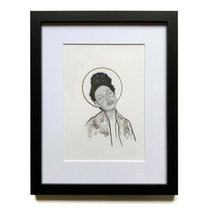 beautiful woman portrait drawing