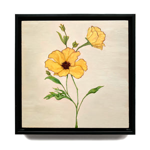 yellow flower oil painting