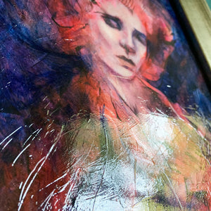 Our Hands Are Blistered Blooms - emotional art colorful painting texture detail by Aimee Schreiber