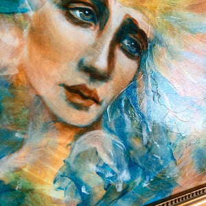 Brassy Bells emotional art colorful painting texture detail aimee schreiber