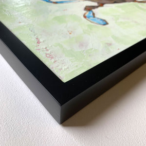 animal painting crab black frame detail