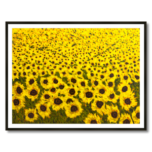 art with sunflowers print framed 30x40