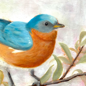 bluebird painting detail