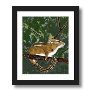 "Prudence" Chipmunk Animal Art Print