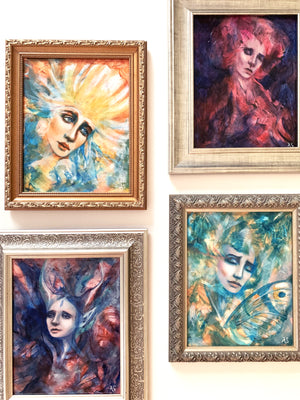 emotional art contemporary acrylic painting gallery wall by aimee schreiber