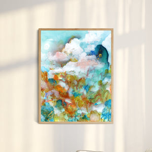 ethereal hillside landscape dreamscape wall art print