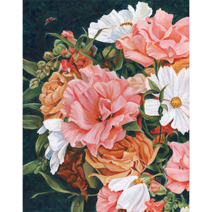 floral wall art pink flower art print by Aimee Schreiber