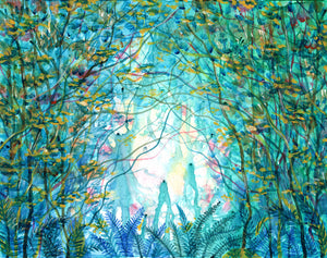 green forest portal fine art landscape print