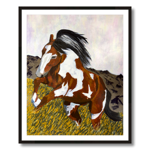 horse art print framed 24x30