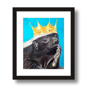 King Honey Badger Art Print by Aimee Schreiber