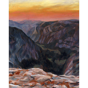 mountain art print yosemite sunrise
