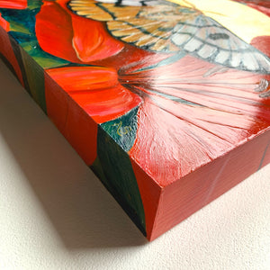 nuttall's sheep moth painting edge and texture detail