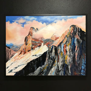 abstract mountain landscape painting