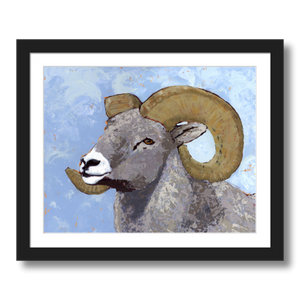 ram art print framed 11x14