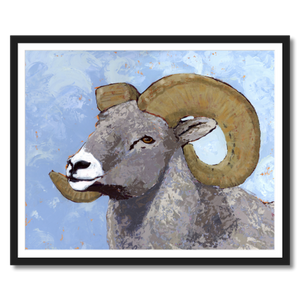 ram art print framed 24x30