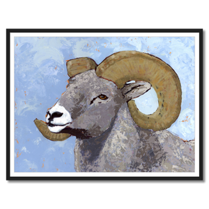 ram art print framed 40x30