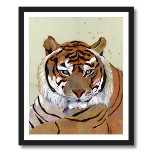 tiger art print framed 16x20