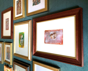 we are freedom and flight emotional art contemporary acrylic painting in wood frame on teal gallery wall aimee schreiber