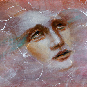 we are freedom and flight emotional art contemporary acrylic painting portrait detail aimee schreiber