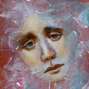 we are unfathomed depths emotional art contemporary acrylic painting portrait detail Aimee Schreiber