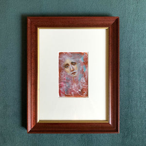 we are unfathomed depths emotional art contemporary acrylic painting on teal wall Aimee Schreiber