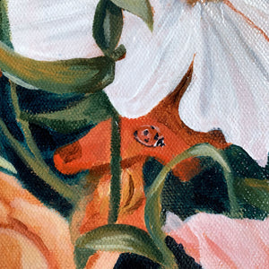 wedding bouquet painting with ladybugs