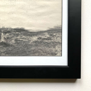 black frame detail wolf charcoal drawing